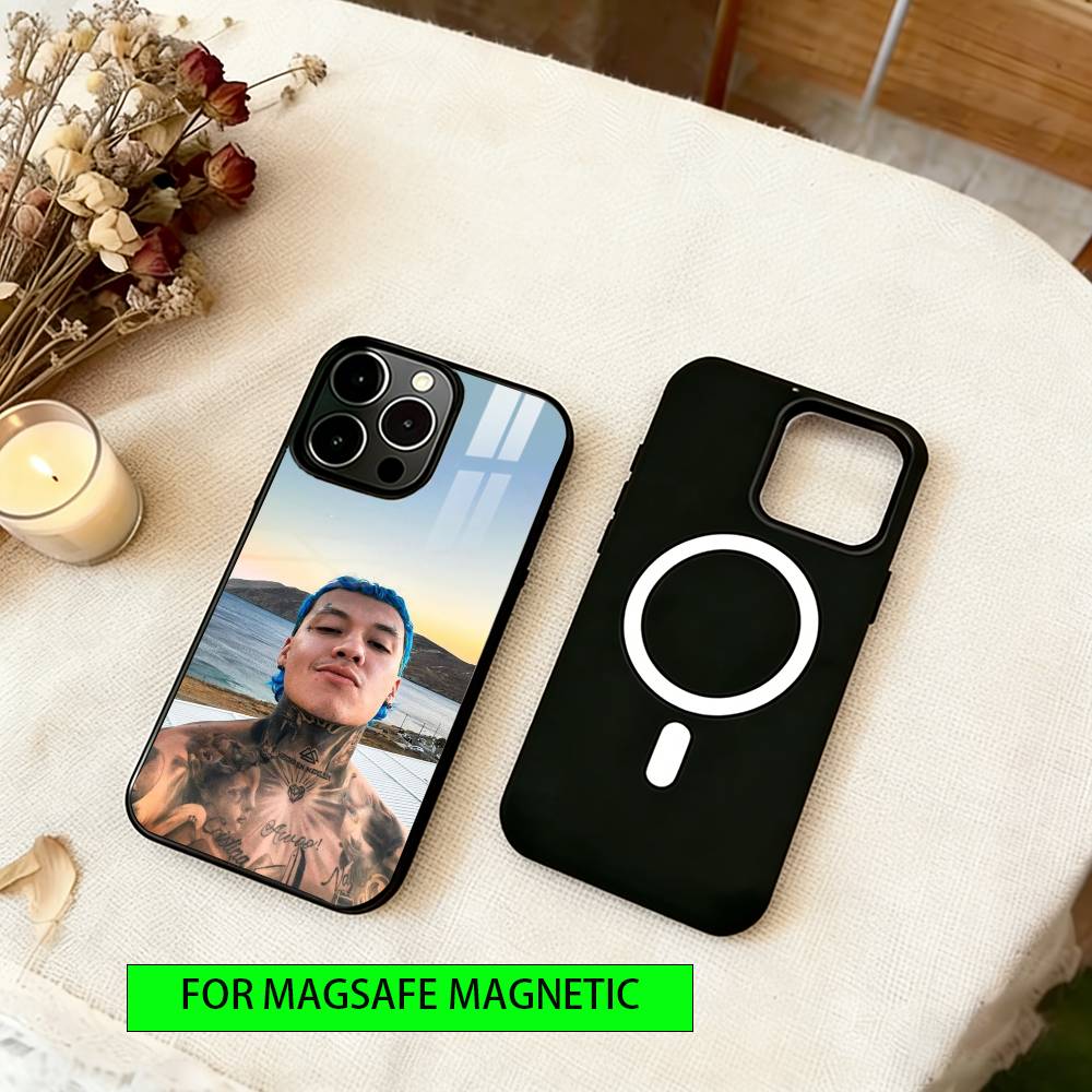 Singer Blessd Cantante Phone Case For iPhone17,16,15,14,13,12,11 Plus,Pro Magnetic For Magsafe Wireless Charging