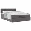VidaXL Cadre de lit ottoman avec matelas gris 140x190 cm similicuir, cadre de lit, cadre de lit rembourré 3311306