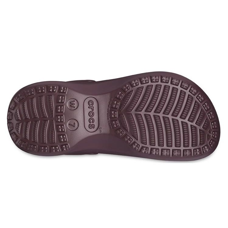 Crocs EVA Klassische Wolke Warme Baumwoll-Clogs Damenschuhe Tief-Kirsche 207938-6WD