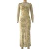 Summer Flower Printed Women's Sexy Low-cut Dress Sleeveless Backless Slim Sling Dresses 2025 Beach Vacation Lady Vestidos