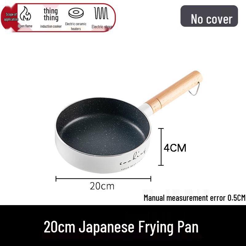 Sheng Bang Rong Non-Stick Flat-Bottom Frying Pan with Maifan Stone for Mini Induction Cookers