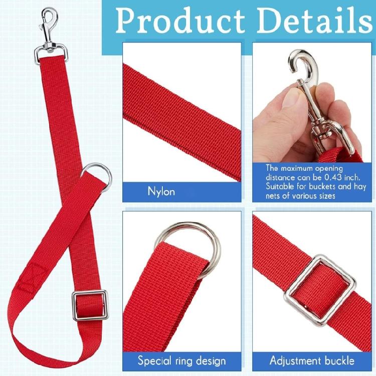 5Pcs Adjustable Horse Stall Bucket Strap Outdoor Feeding Hanging Strap Horse Bucket Straps Hanging Barn Fixed Rope