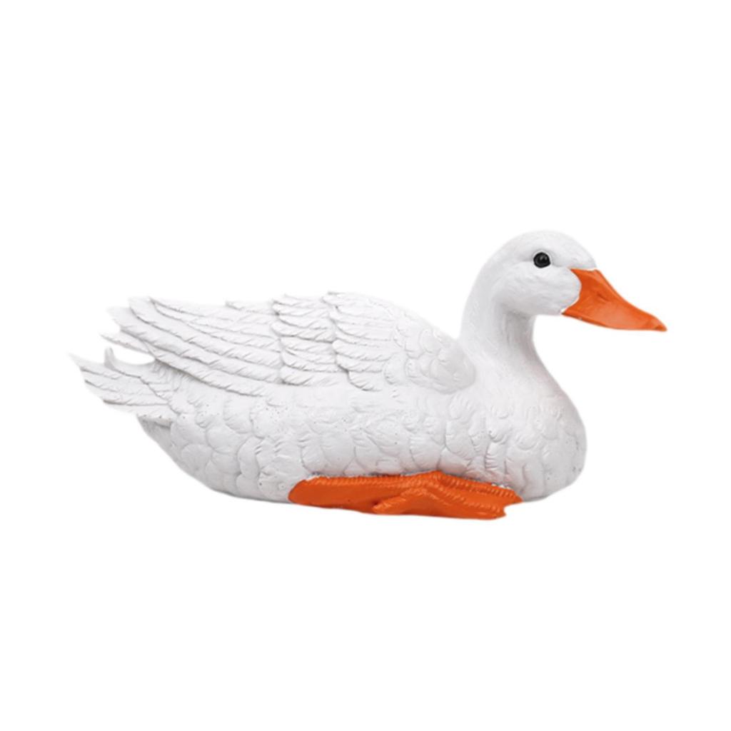 Duck Garden Statue Outdoor Resin Animal Figurine for Yard Lawn Patio Pond Modern Decorative Statuette