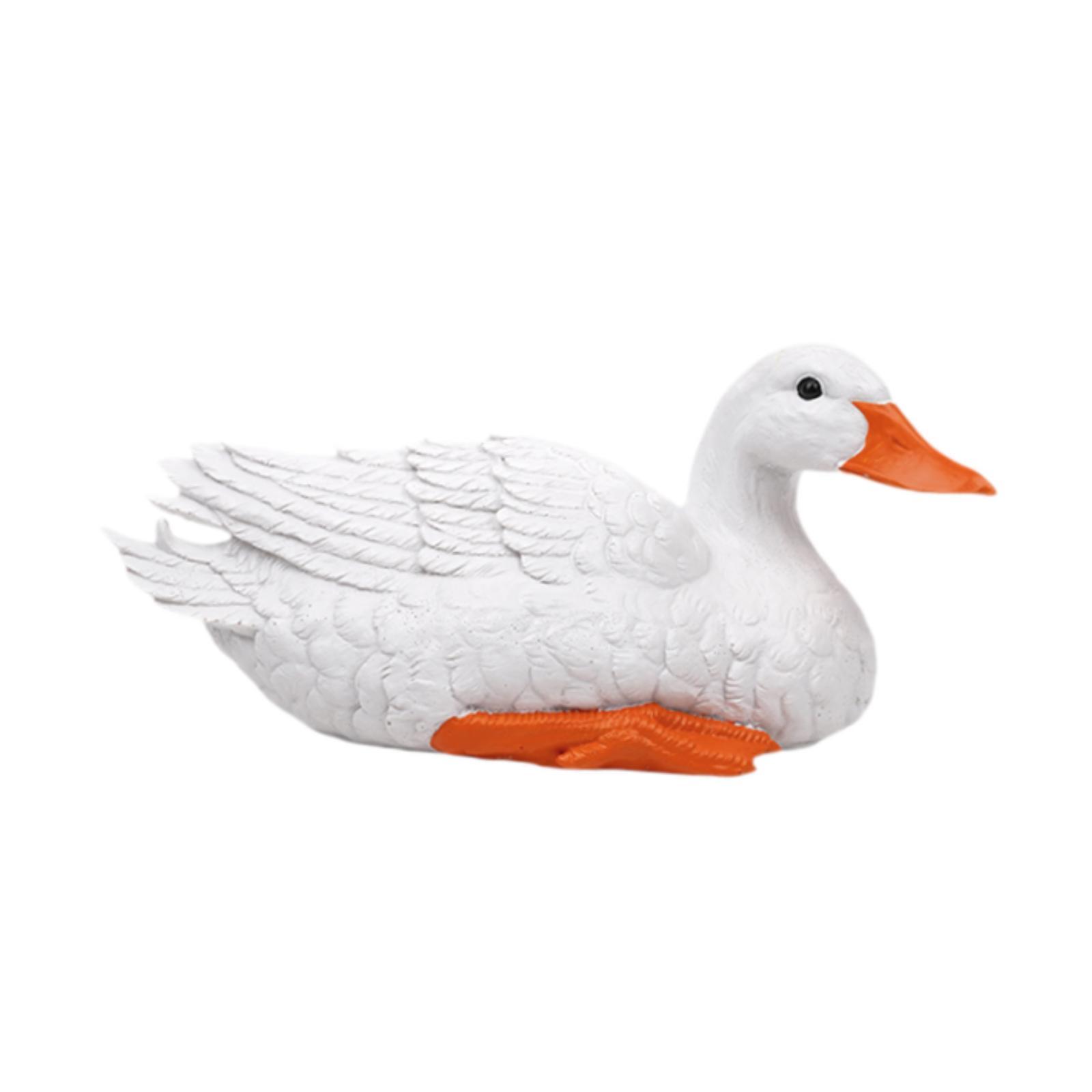 

Garden Statue Duck Figurine Yard Art Decor Animal Sculpture for Backyard Outside Patio