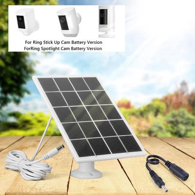 Panneau Solaire 10W pour Caméra Ring Panneau Solaire de Caméra Étanche Support Mural Réglable à 360° pour Ring Stick Up Cam/Spotlight Cam