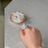 Bohemian Thorn Design Ring White Resin Starfish Shell Creative Seaside Jewelry for Women Daily Casual Wear