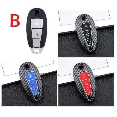 Abs Carbon Car Smart Key Cover Case Bag Protector Keychain For Suzuki Baleno Ertiga Ciaz Ignis Kizashi Swift Sx4 S-Cross Vitars