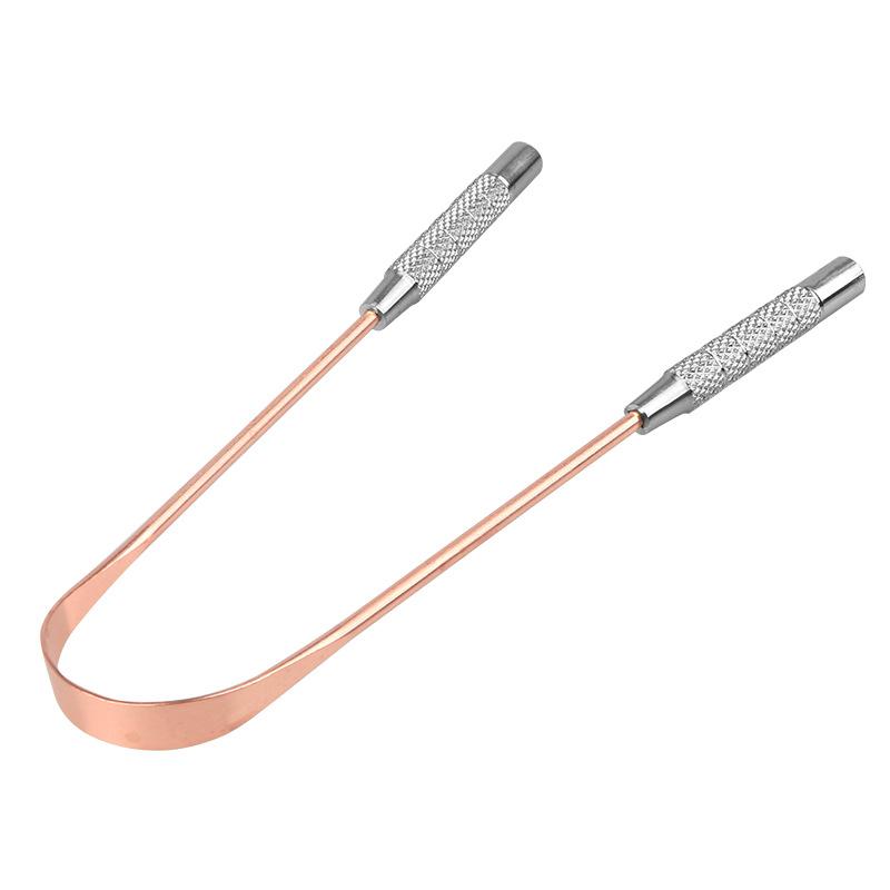 1Pcs Copper Tongue Scraper Oral Tongue Cleaner Brush Tongue Toothbrush Oral Hygiene High Quality Tounge Scraper