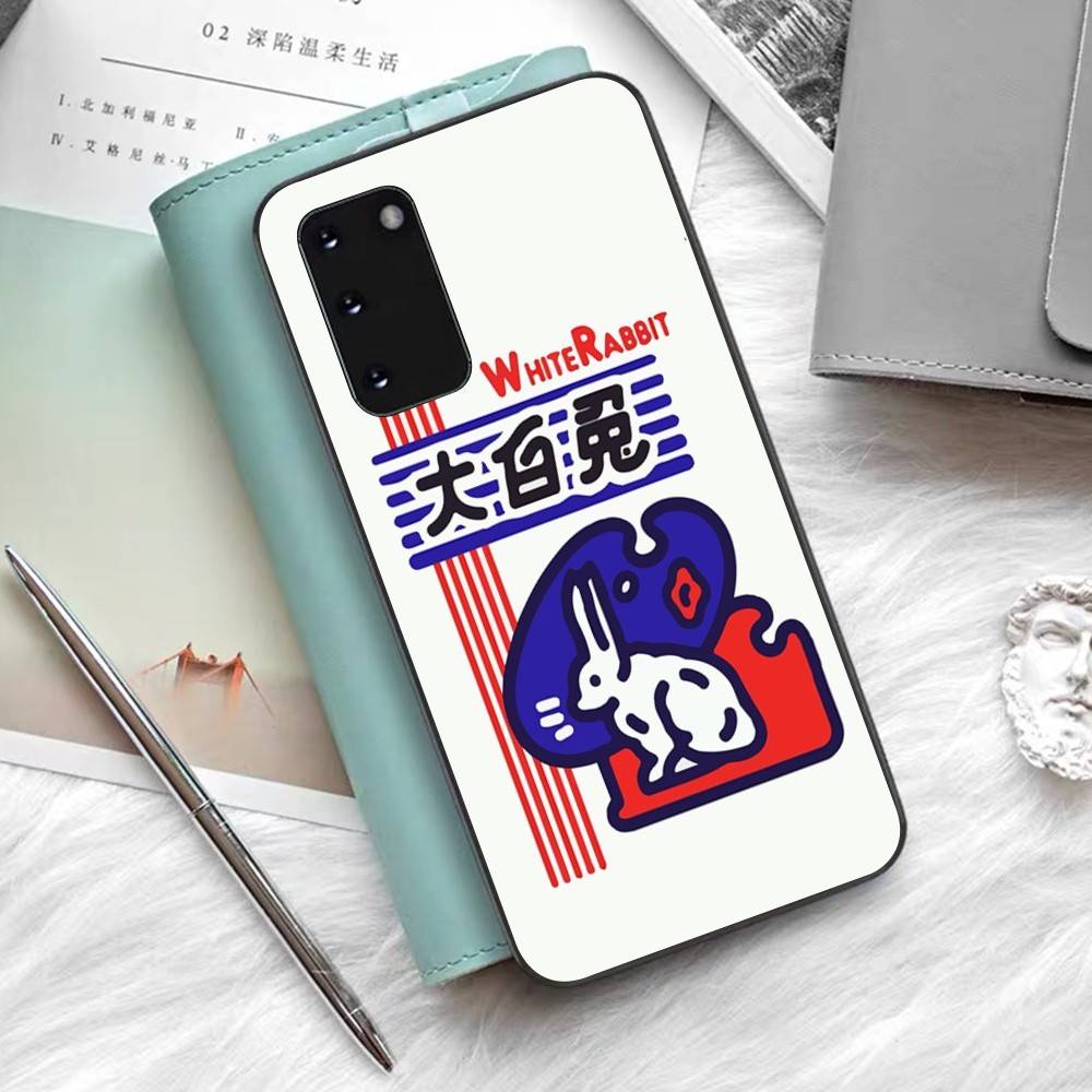 

Белый Кролик Сливочная Конфета Чехол Для Телефона Для Samsung S 24 Fe 25 Ultra Plus 20 Lite 21 30 22 23 24 22 Ultra 5G Fundas Samsung S20 Plus 5G