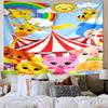 Happy Plim Friends Printed Tapestry, Wall Hanging,Livingroom, dormitory, Large Wall Decor, Fabric Decor Fan Birthday Gifts