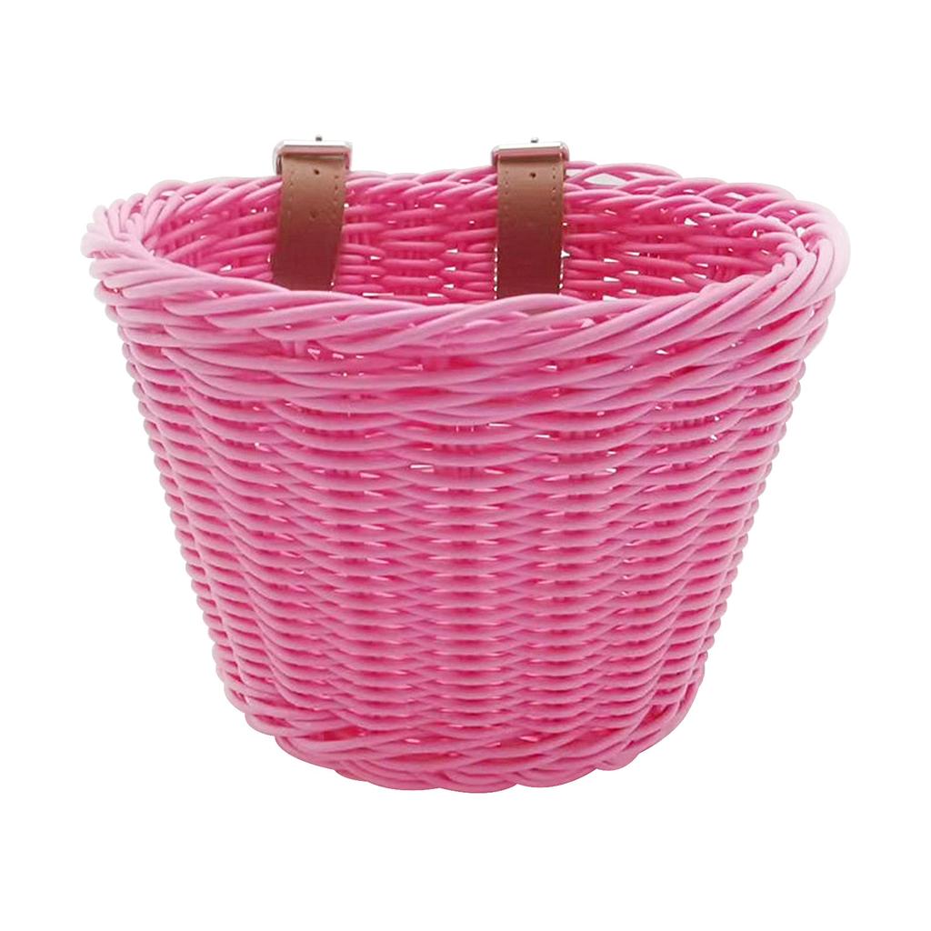 Barn Cykel Front Korg Cykel Hängande Korg Cykel PP Rotting Vävd Korg med Justerbar