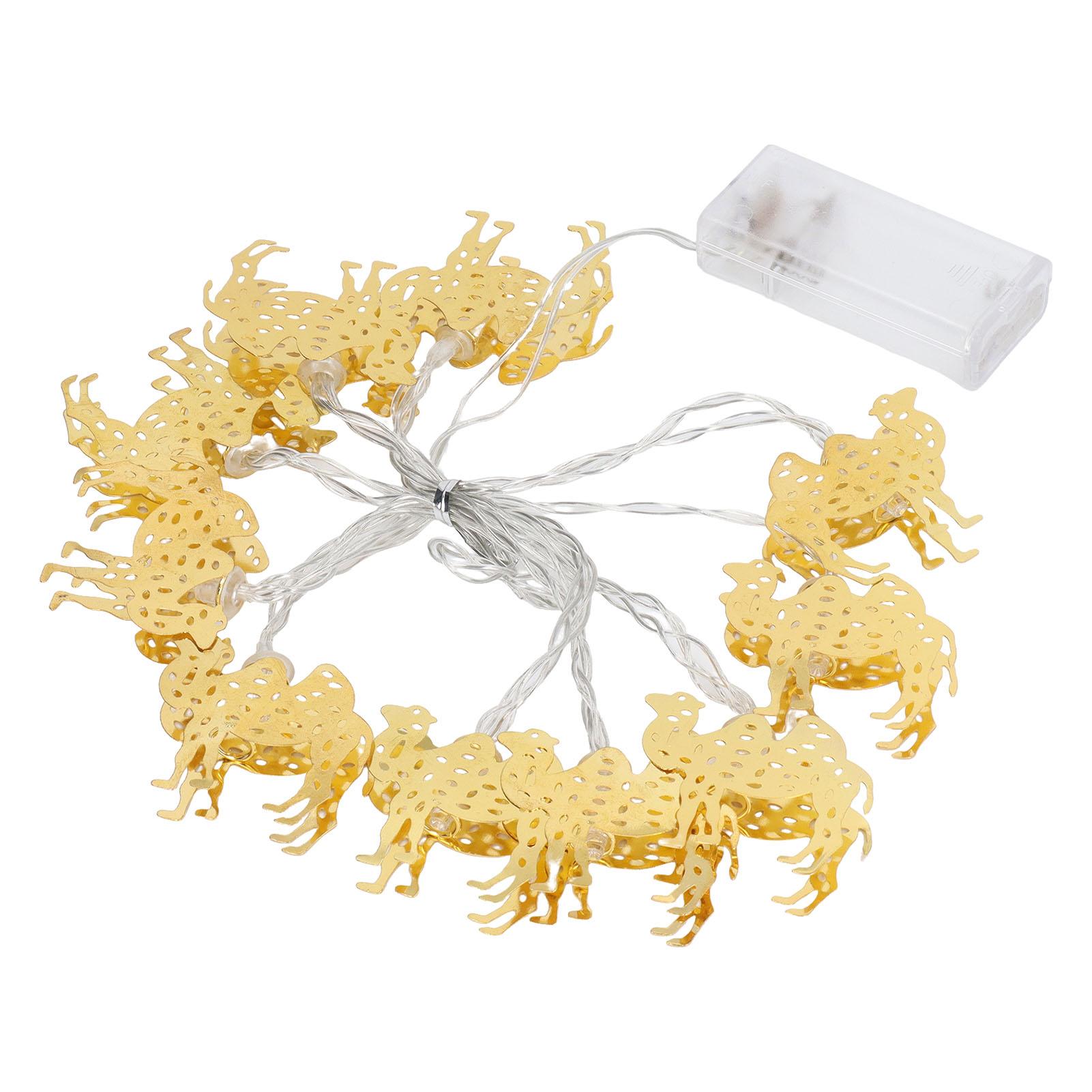

LED String Lights Camel Shaped with 10 Small Lights Iron Decorative Lighting For Festival Outdoor Warm Light