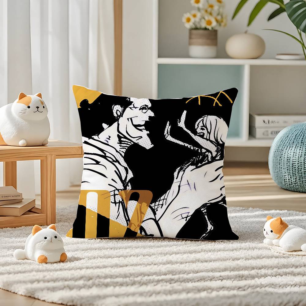 One Piece Charlotte Katakuri Anime Plush Pillow Cover Soft Short Plush Cushion Cover For Sofa Bedroom Home Decor Gift Decoration