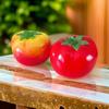 Set of 2 Decorative Tomato Faux Tomatoes Durable Artificial Vegetables for Table Centerpieces and Holiday Decors