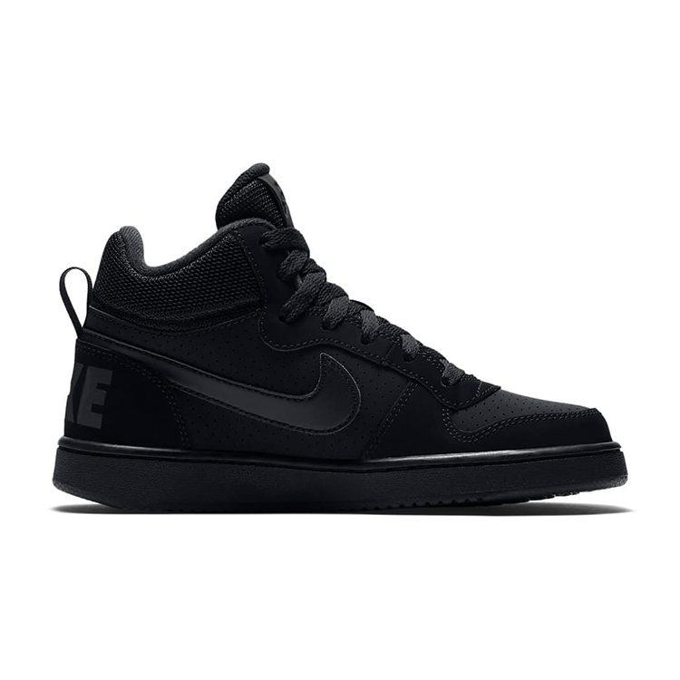 Nike Court Borough Mid 'Triple Black' GS 839977-001