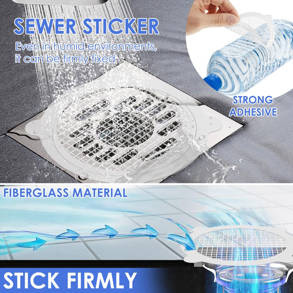 50/100Pcs Disposable Floor Drain Sticker Anti-blocking Filter Floor Drains Sticker Hair Catcher Bathroom Sink Strainer Stopper