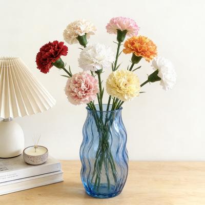 Künstliche Nelkenblume 29 cm Fake Seiden-Nelkenblume mit Einzelstiel für Hochzeit Brautstrauß Jubiläum Geburtstag Haus Esstisch Dekoration