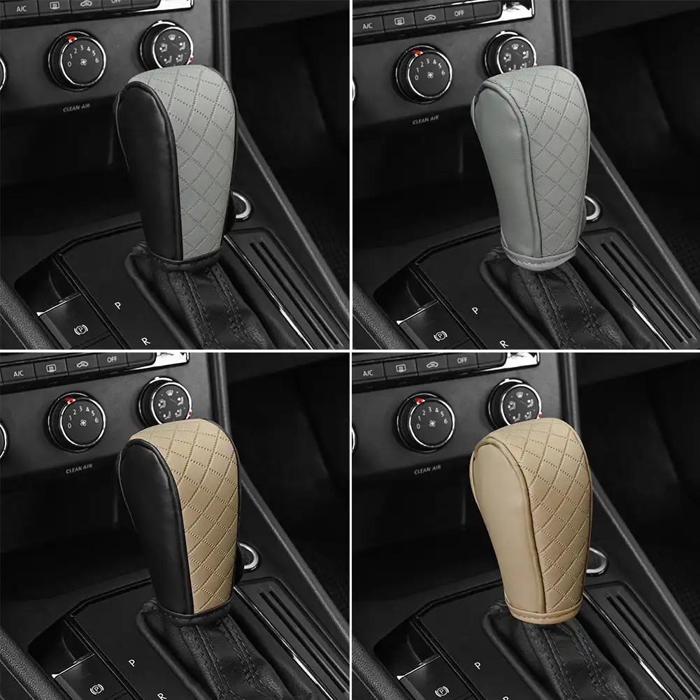 Auto-Schaltgriffabdeckung, PU-Leder, rutschfest, verschleißfest, Schaltknauf-Dekor, Schutzhülle, universelles Auto-Innenzubehör