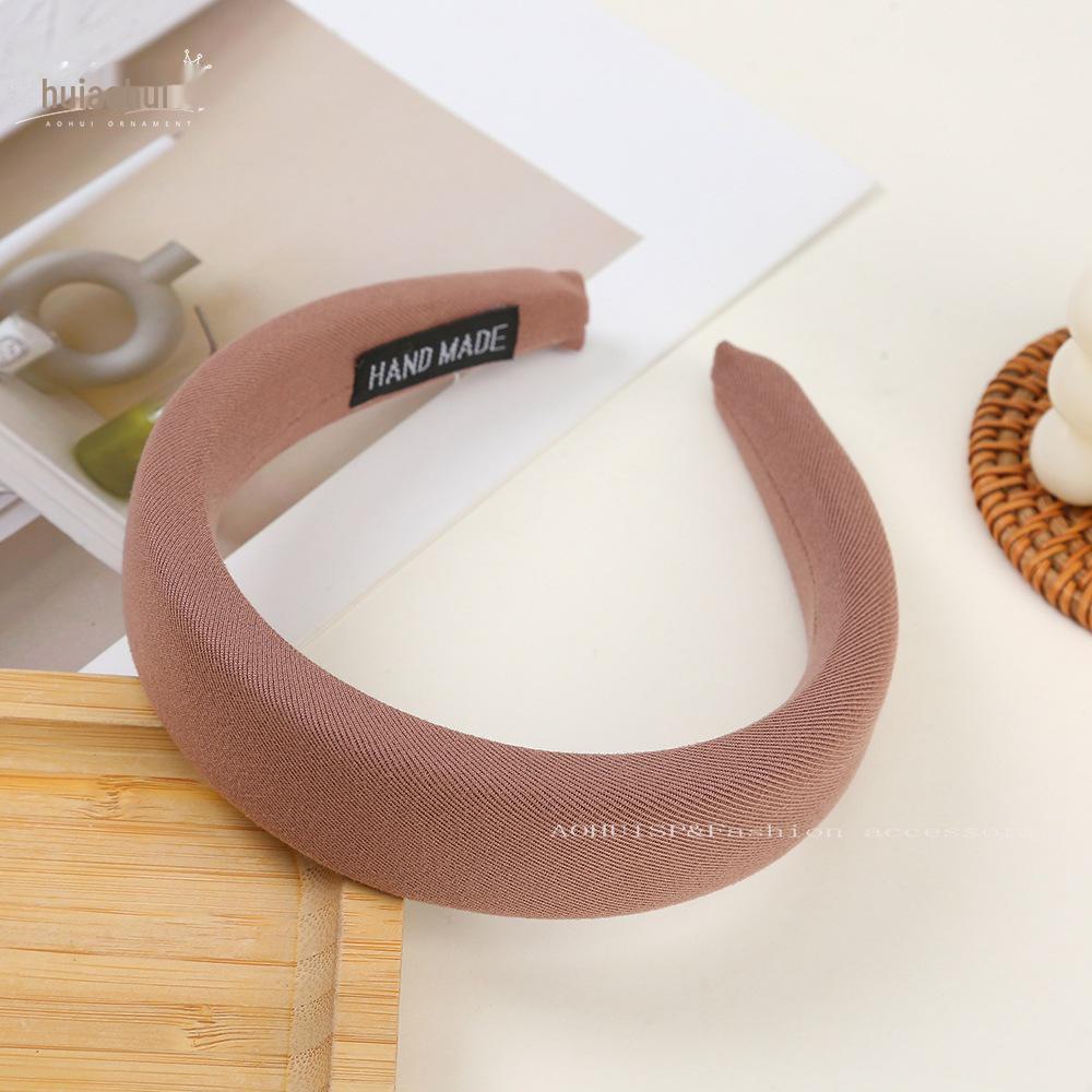 Korean Style Wide Brim Headband: Summer Solid Color Hair Accessory for Women