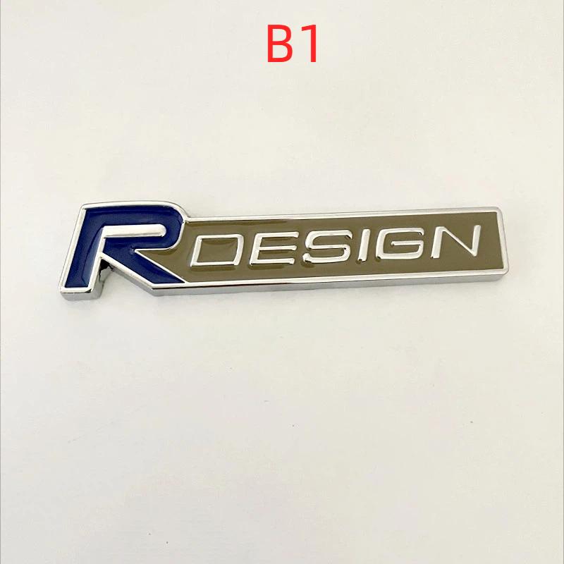 3D Metal Rdesign R Design Front Grill Car Badge Sticker Emblem Decal Decoration For XC40 XC60 XC90 V90 S90 S60 V60 V40 C70