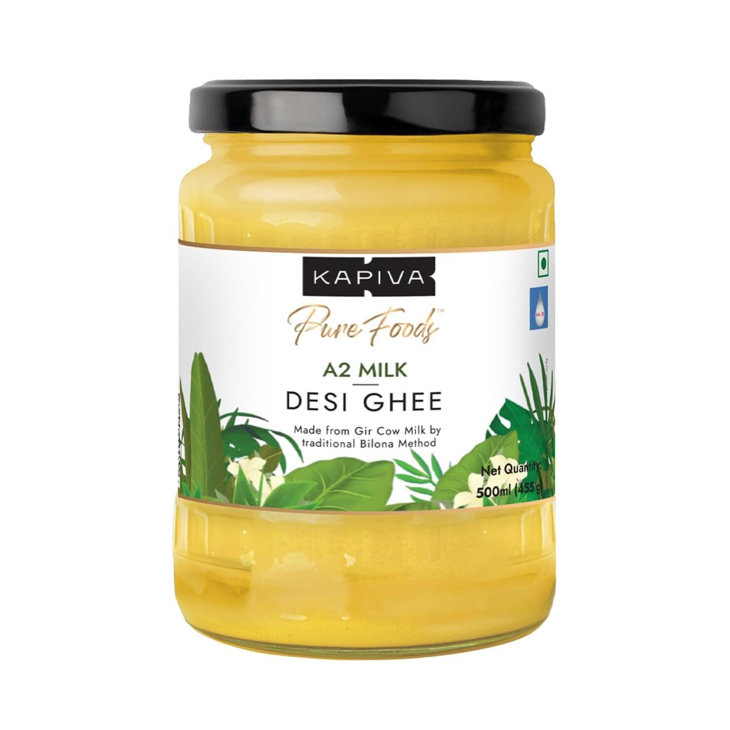 

Масло Гхи из молока А2 (500 мл), A2 Milk Desi Ghee, Kapiva