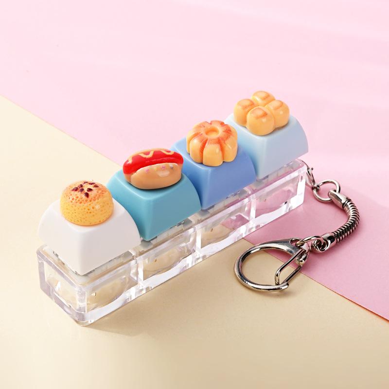 Bread Style  Keychain 1PC Creative Stress Relief Toy Cute Bag Accessory for Student Daily Use