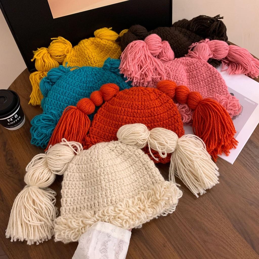 Warm Cute And Long Braided Knit Hat For Women In Beautiful Colors For Winter Comfort