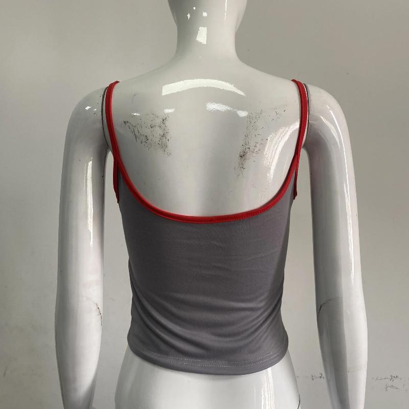 European and American Y2K digital printed sports vest