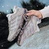TUINANLE Women Cotton Shoes Winter Casual Plush Warm Snow Boots Female Outdoor Non-Slip Lace Up Walking Sneakers Men