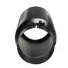 4" Inlet 5" Outlet 12" Long Angle Cut Rolled Bolt-On Exhaust Tip Tail Pipe Black