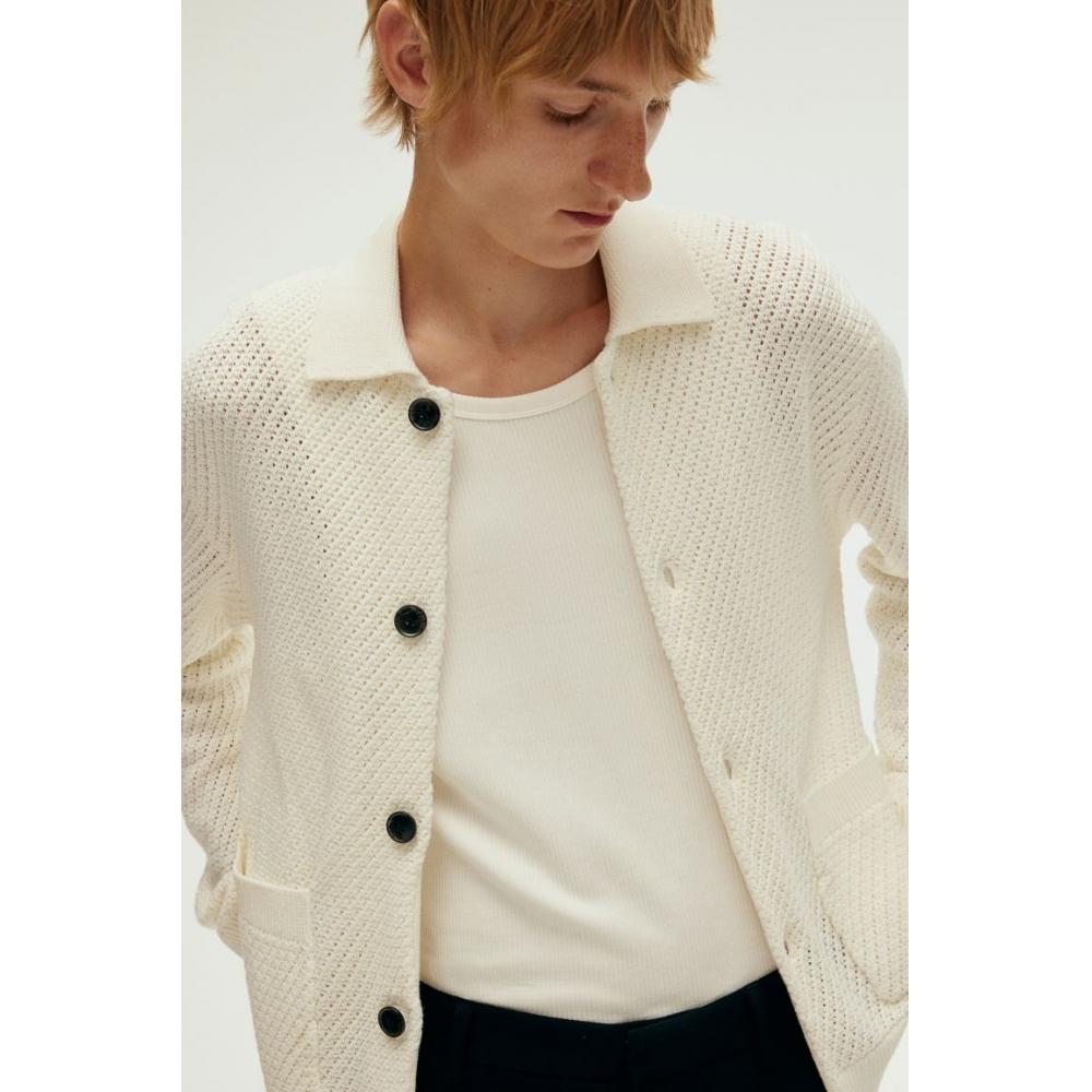

Кардиган HM Regular Fit Pointel Knit CreaM M