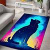 Multiple sizes Silhouette of Starry Cat Carpet for Living Room Bedroom Sofa Home Decor Rug Non-slip Floor Mat Luxury Gift