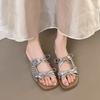 Fashion Woman Slippers Summer 2025 Outdoor Beach Slipper Comfortable Fashion Butterfly-Knot Wedges Elegant Women Shoe Sandalias De Mujer