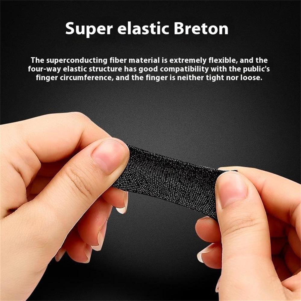 1Pair Gaming Finger Sleeves Anti-Slip Touchscreen Ultra-Thin Finger Cover for Mobile Games/E-Sports