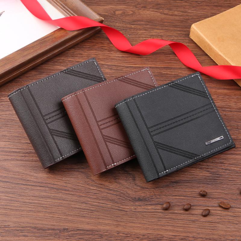 Men's Embossed Leather Wallet - Youthful Design with Large Capacity & Multiple Card Slots