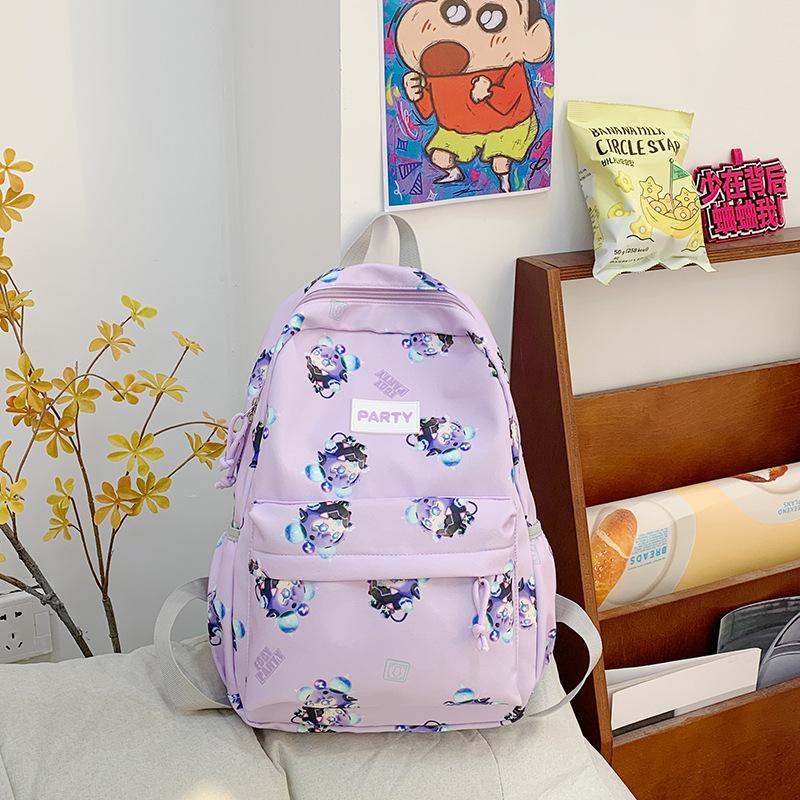 New backpack girl primary and secondary school schoolbag campus cartoon cute large capacity casual super light backpack