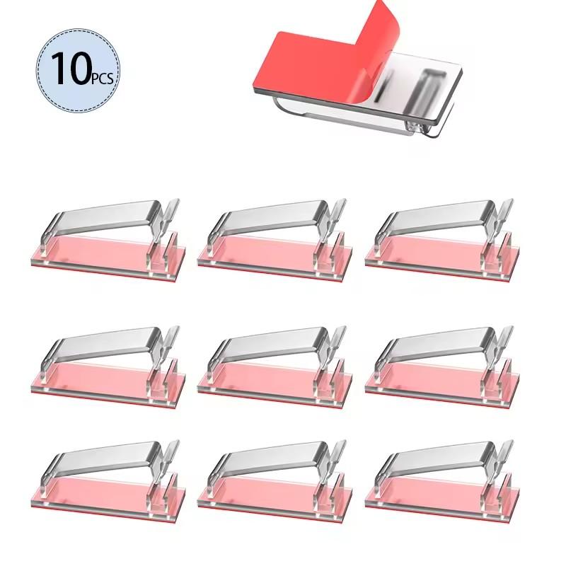 5/10/20 Pcs Self Adhesive Cable Management Clips Cable Organizers Wire Clips Cord Holder for TV PC under Desk Home Off
