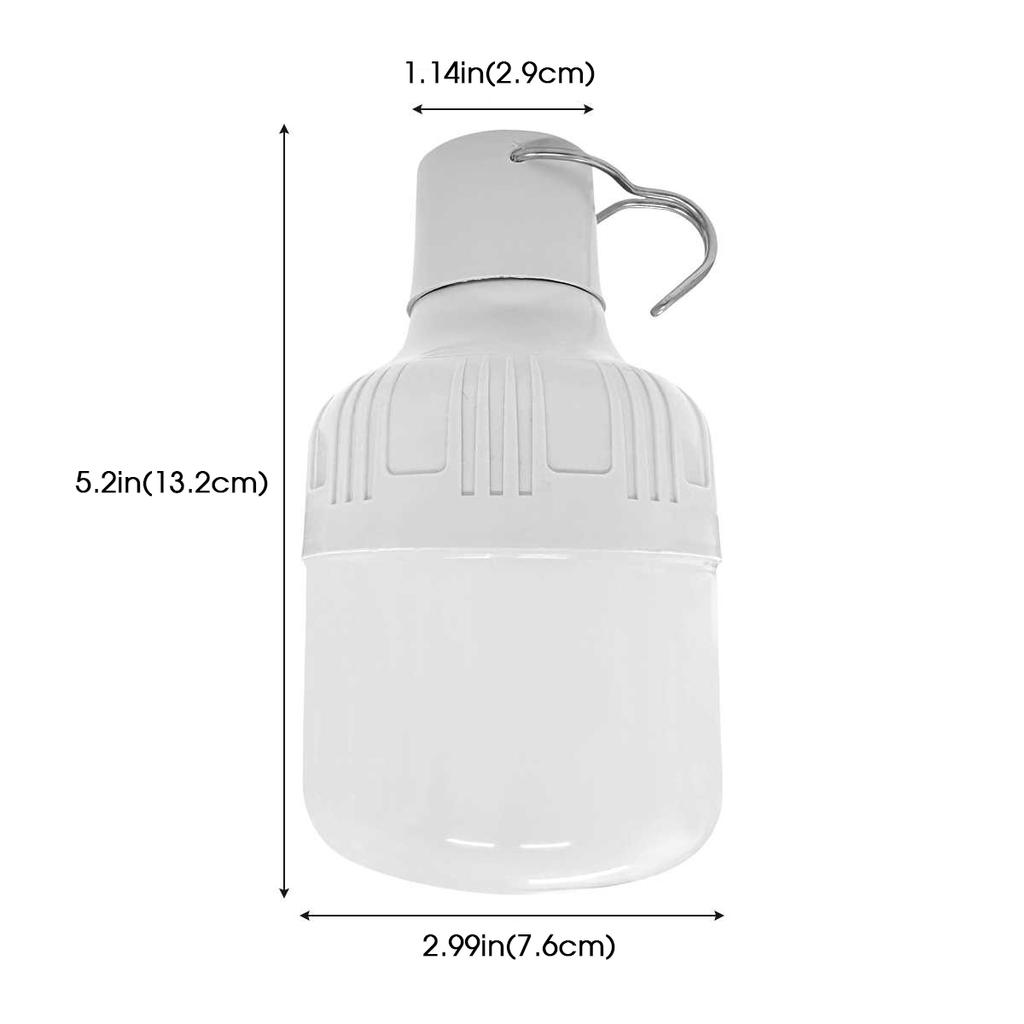 USB Rechargeable LED Camping Light with Hook Portable Hanging Lamp for Emergency Tent Night Market Power Outage Outdoor Lighting