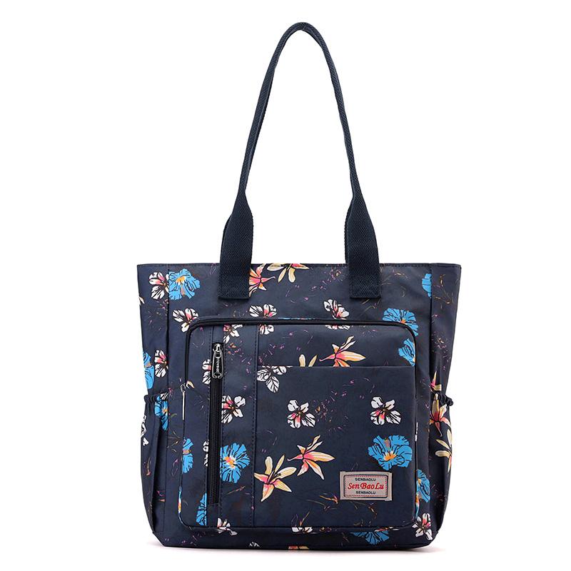 

Женская легкая сумка-тоут из нейлона с принтом, сумка через плечо для матери