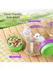 Transparent Hamster Carriers Cage Ventilated with Water Bottle Pet Outgoing Cage Food Bowl Adjustable Strap Hamster Carry Bag