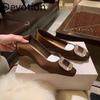 Anti-slip, High Inner Sole, Square Toe, Shallow Heel Women's Shoes Devotion