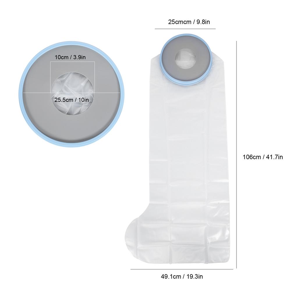 Adult Waterproof Leg Cast Cover Wound Fracture Bandage Dressing Protector for Shower 106cm