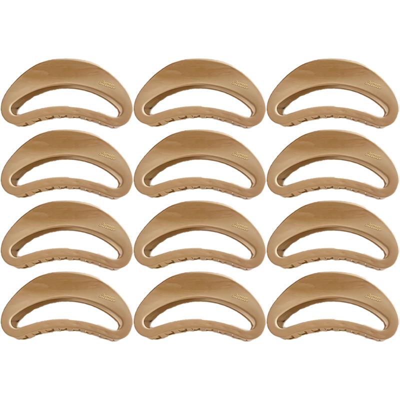 Korean New Semi-Circle Solid Color Large Hair Clip High-Quality Vintage Versatile Shark Clip Hair Accessory