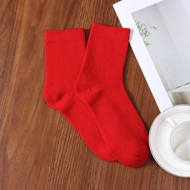 Women's Cashmere Blend Ankle Socks Windproof Solid Color Warmth  Outdoor Cycling Walking Hiking Simple Pattern Foot Protection