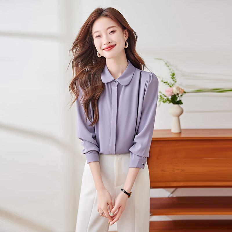 Trolman Peter Pan Collar Long Sleeve OL Shirt