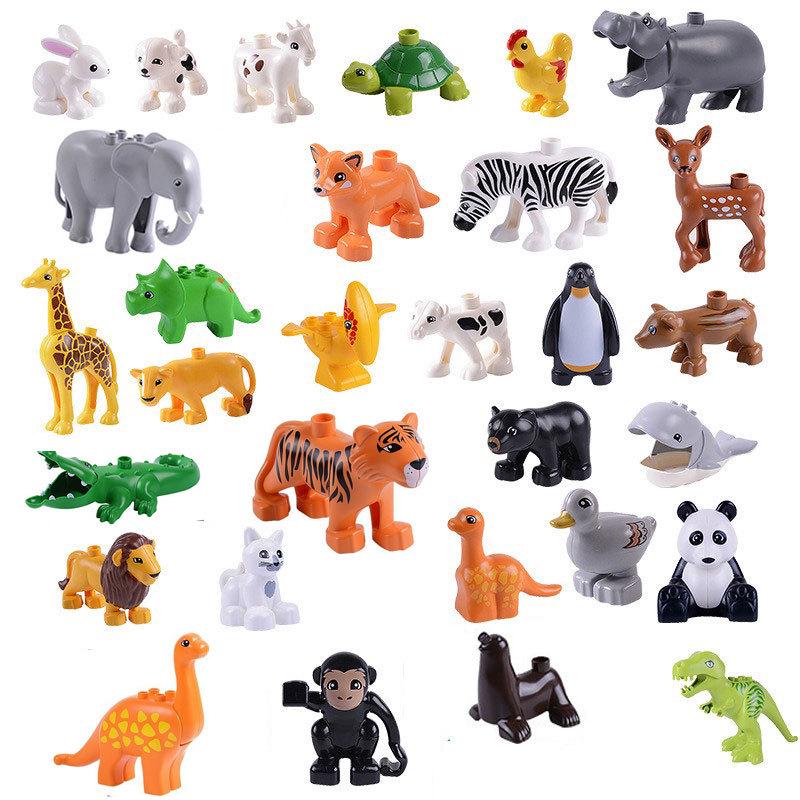 

Комплект крупных строительных блоков для животных - совместим с аксессуарами для самостоятельной сборки головоломок и игрушек для детей