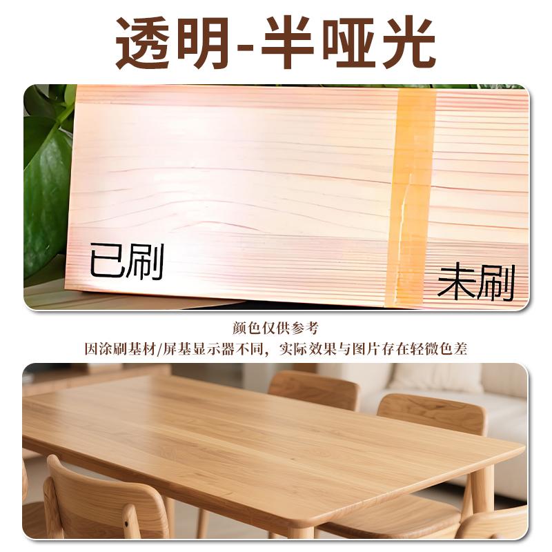 500/1000g Water-based Wood Paint Glossy Matte Semi-matte Mildew-proof Moisture-proof for Furniture Renovation Maintenance