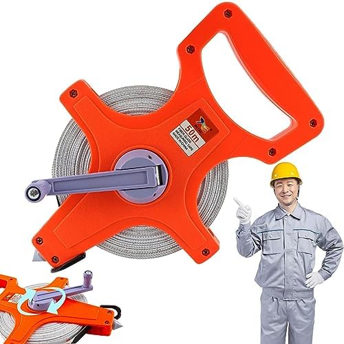 Tape Measure, 20/30/50/100m Open Reel Scale, Surveying Equipment, Retractable, Measuring Tape, Measuring Tape In Meters and Feet, Impact-Resistant She