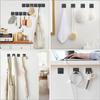 1/2/4/6pcs Stainless Steel Hook, Self Adhesive Towel Coat Hooks, Coat Rack Wall Mounted For Key, Towel, Bags, Cup, Hat