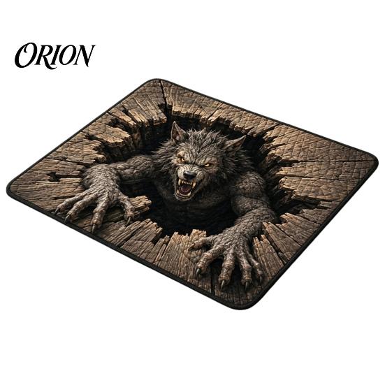 Non Slip Floor Mat 3D Spooky Halloween Rug, Scary Creature Optical Illusion 16" x Impactful Entryway Decor 24" Non-Slip Door for Living Room Entrance